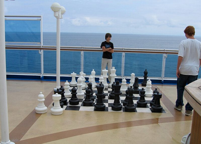  露天国际象棋盘