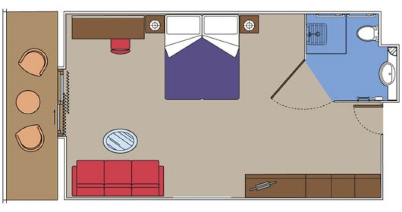 MSC Yacht Club 套房配残障设施户型图