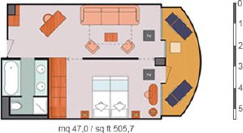 圣莎拉豪华海景海景套房户型图