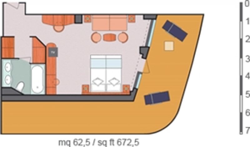 全景阳台套房户型图